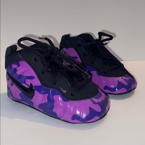 Nike Lil Posite One Foamposite Soft Bottom Crib Shoes ‘Grape Black’ - Size 4C